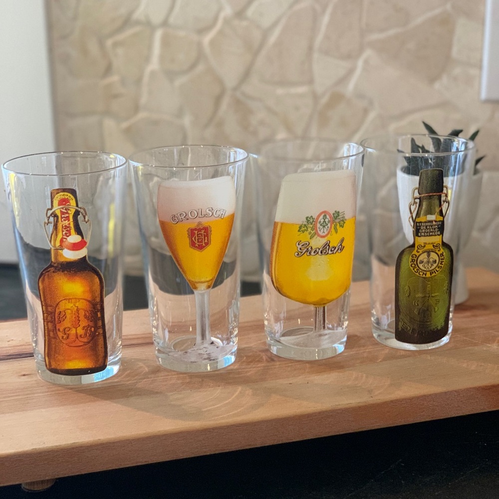 GROLSCH | Set of 4 | Graphic Beer Glasses